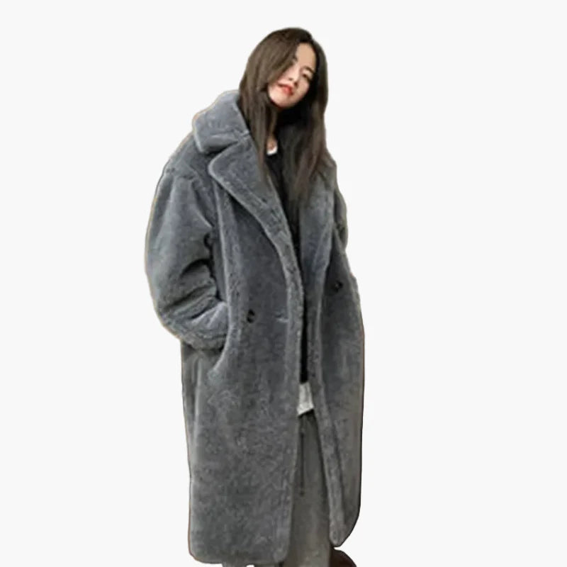 Damen Langer Oversize Mantel – Modischer Winter-Trend für Alltag & Freizeit