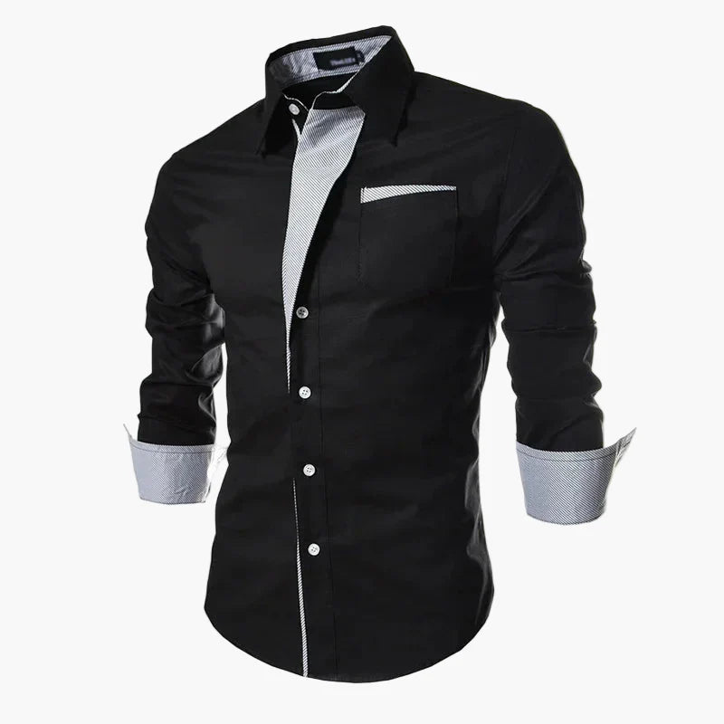 Herren Business Freizeit Hemd Slim Fit Modern Langarmshirt – Eleganter Stil für Büro und Alltag
