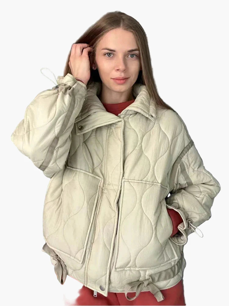 Damen Steppjacke Casual Übergangsjacke mit modernem Design für Alltag und Freizeit
