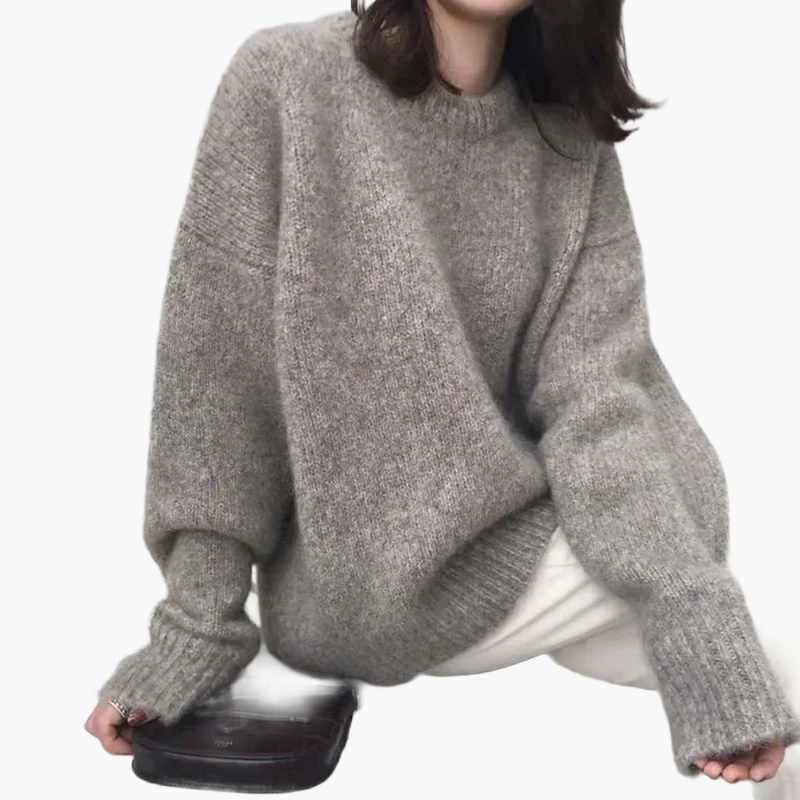 Damen Oversize Pullover im Retro-Stil für Herbst und Winter, ideal für lässige Outfits