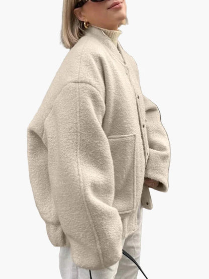 Damen Oversize Bomberjacke im lässigen Streetstyle Look – Perfekt für Alltag & Freizeit