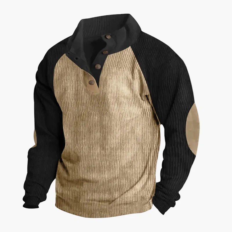 Herren Freizeitpullover im Vintage-Stil mit Knopfleiste – Perfekt für Alltag und Freizeit