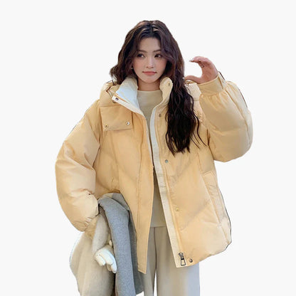 Damen Winterjacke Steppjacke Freizeit Stil, Warm und Lässig, Ideal für Alltag und Reisen