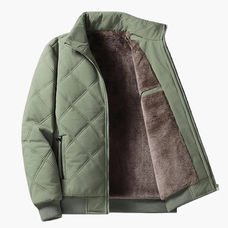 Herren Steppjacke mit warmem Fleecefutter für Winter, Freizeit & Alltag