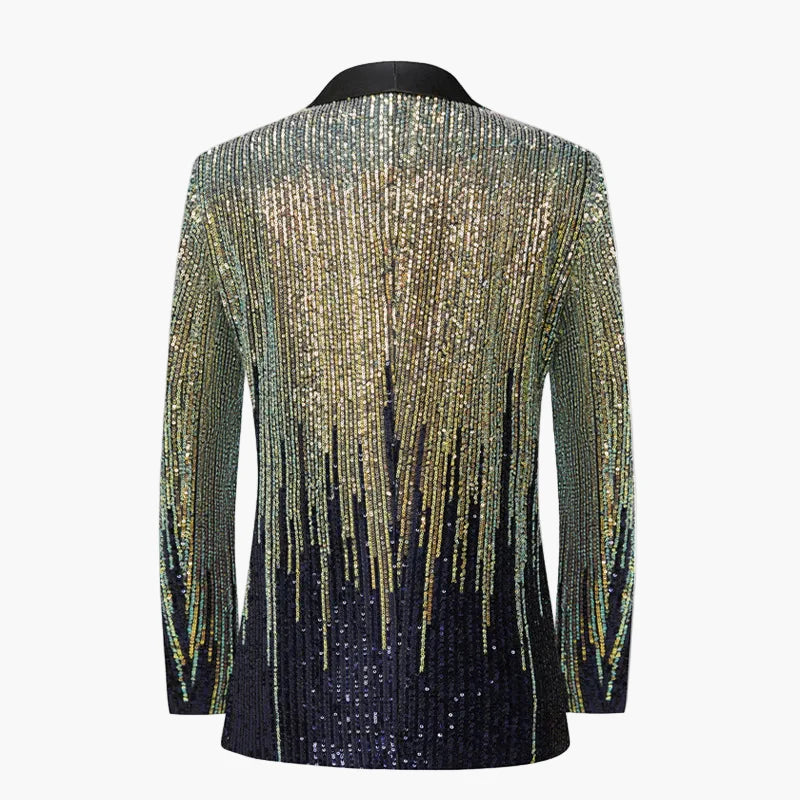 Herren Party Sakko – Glitzerndes Show-Jacket mit Schalkragen, Ideal für Bühne & Events