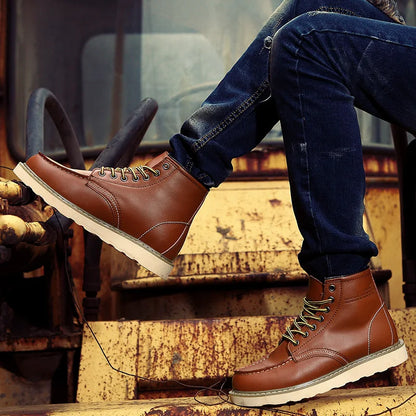 Herren Winter Retro Stiefel – Modische warme Outdoor Boots für Alltag & Freizeit