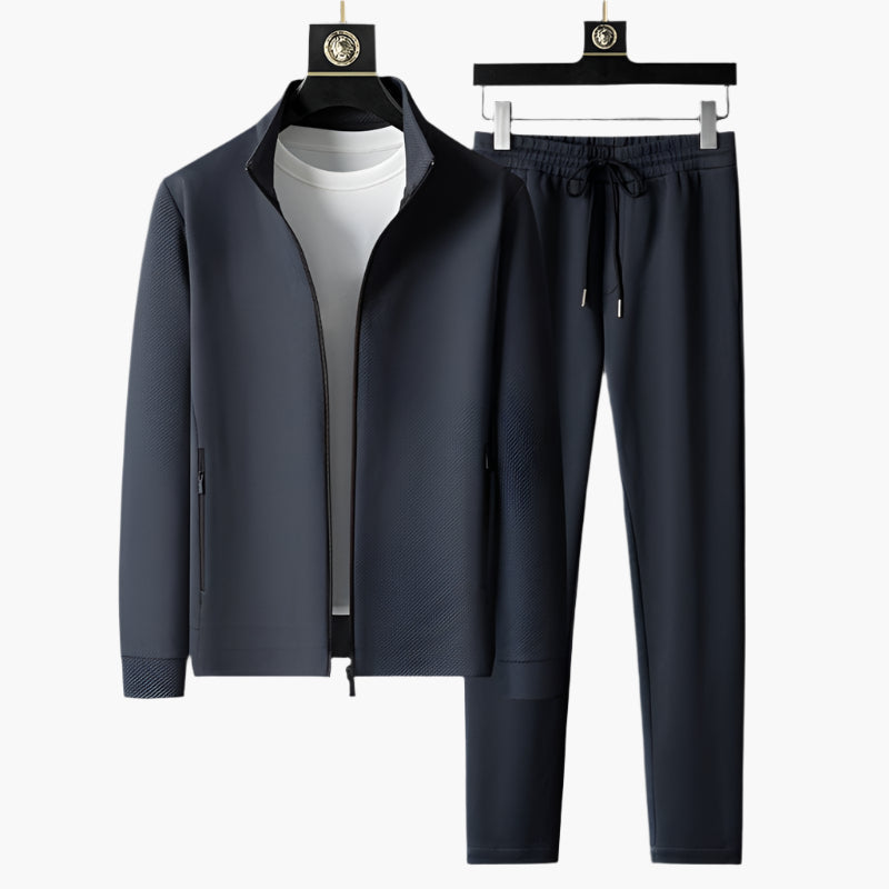 Herren Trainingsanzug Set – Sportlicher Freizeitanzug mit Reißverschlussjacke und Jogginghose für Alltag und Fitness