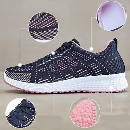 Damen Sneaker Freizeitschuhe mit Atmungsaktivem Mesh – Bequeme Sportschuhe für Alltag, Fitness & Spaziergänge
