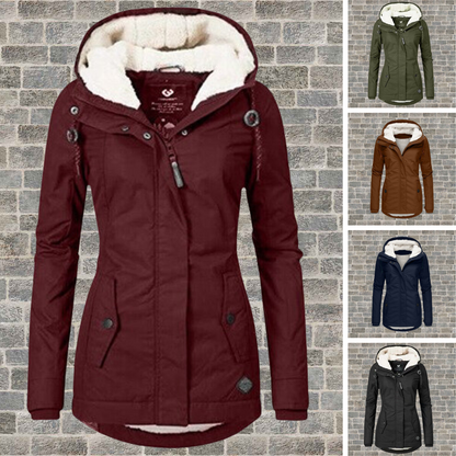 Damen Winter Parka Sherpa-Hoodie – Stilvoller, warmer Outdoor Mantel für kalte Tage