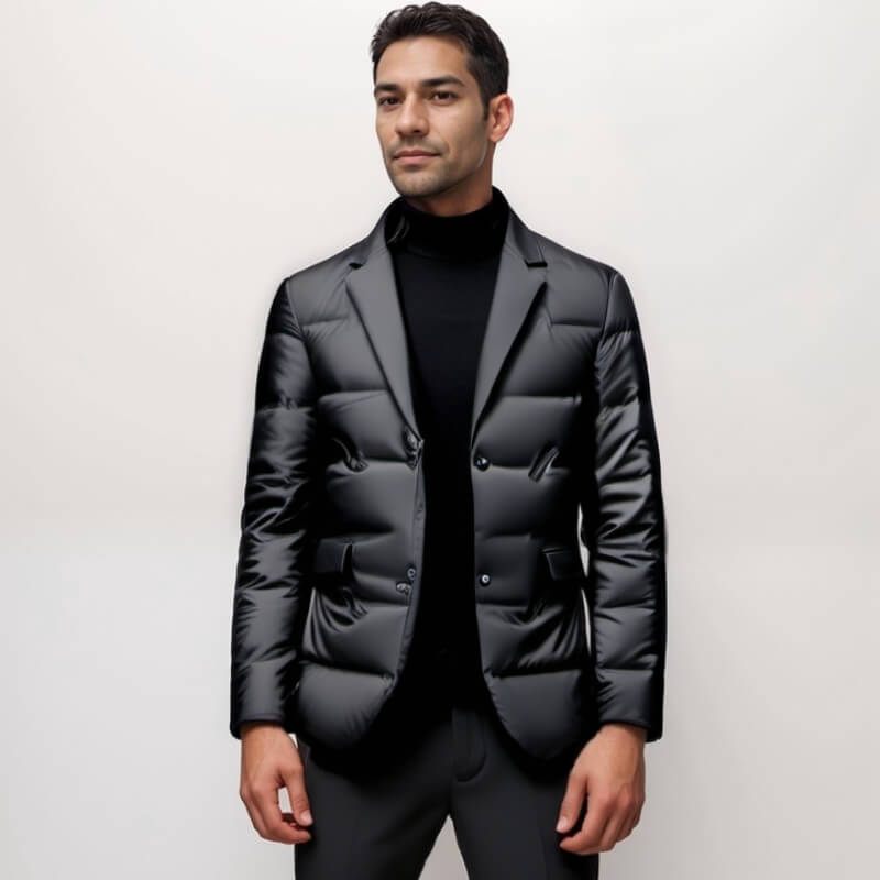 Herren Steppblazer Modern Business Casual Winterjacke – Elegant & Vielseitig