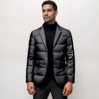 Herren Steppblazer Modern Business Casual Winterjacke – Elegant & Vielseitig