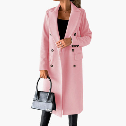 Damen Wintermantel – Eleganter Business- und Alltagsmantel, Doppelreihig, Modernes Design