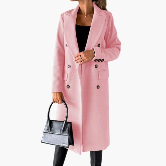 Damen Wintermantel – Eleganter Business- und Alltagsmantel, Doppelreihig, Modernes Design