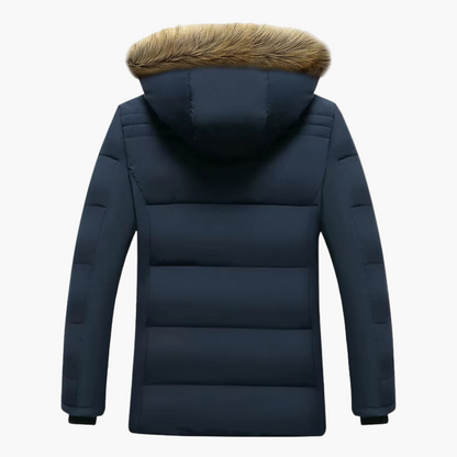 Herren Winter Parka mit Kapuze und Kunstfell – Gepolsterte Outdoorjacke für Alltag & Freizeit