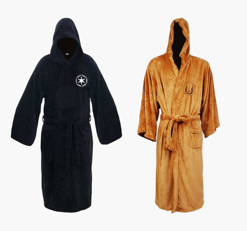 Herren Star Wars Bademantel mit Kapuze – Jedi & Sith Cosplay Robe für Zuhause & Kostüm
