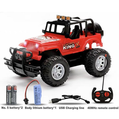 Ferngesteuertes Offroad-Spielzeugauto für Jungen – RC Jeep mit Controller, Abenteuerfahrzeug für Kinder