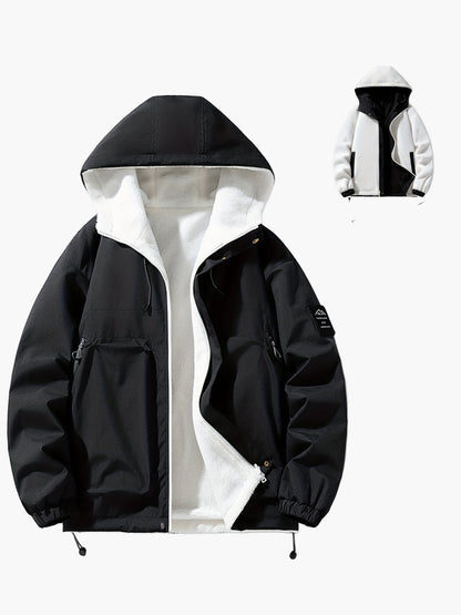 Herren Freizeit Winterjacke mit Kapuze – Modische Outdoor Übergangsjacke, Alltag & Streetwear