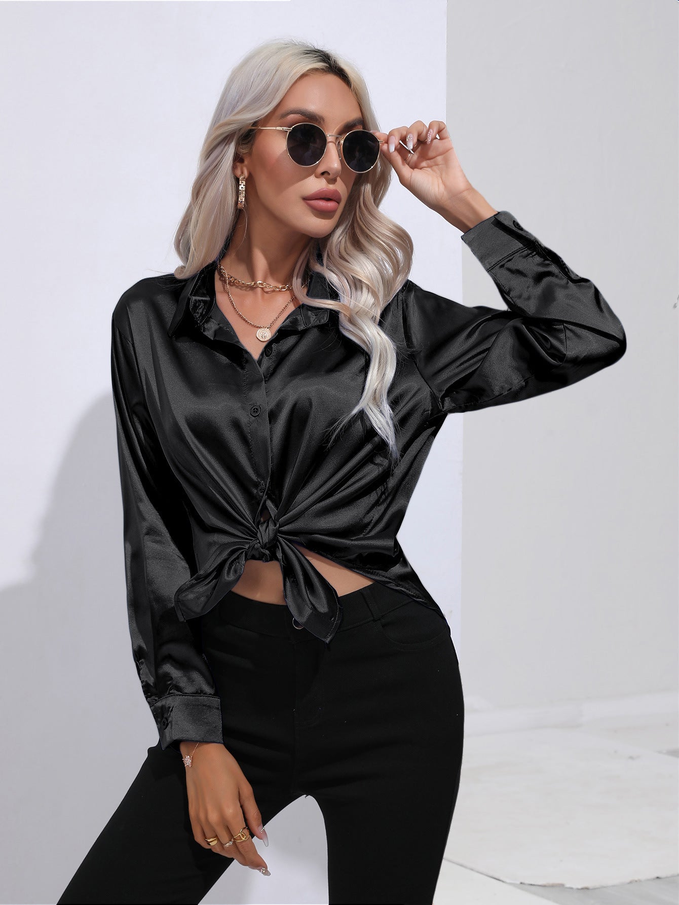 Pamela – Satin Hemd für Damen