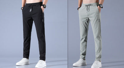 John – Atmungsaktive gerade Sporthose aus Sommer-Eis-Seide für Herren