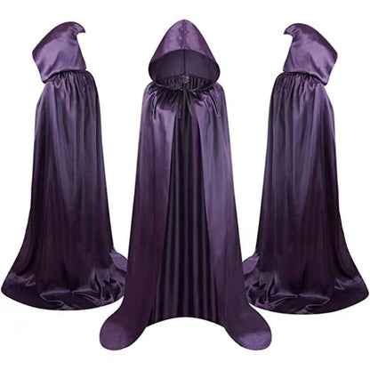 Halloween Umhang für Erwachsene – Vampir Cape mit Kapuze, Wendeumhang für gruselige Kostüme & Partys