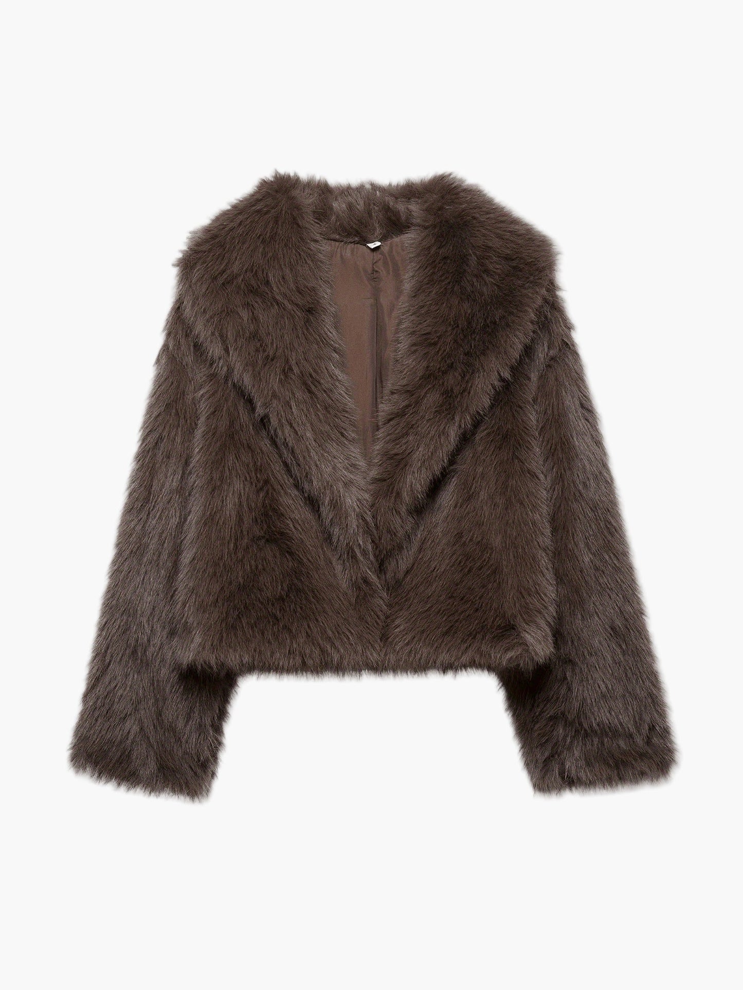 Damen Kurzfelljacke im eleganten Chic-Stil für Herbst und Winter, lockere Passform, ideal für lässige Anlässe