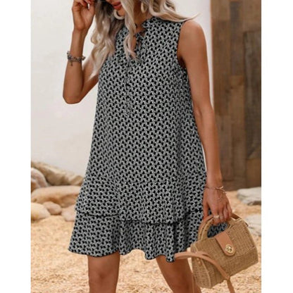 Natalie – Bohemian Ärmelloses Sommerkleid mit Blumenmuster