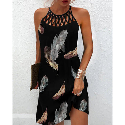 Sara – Lässiges Printkleid mit Neckholder für Damen im Sommer