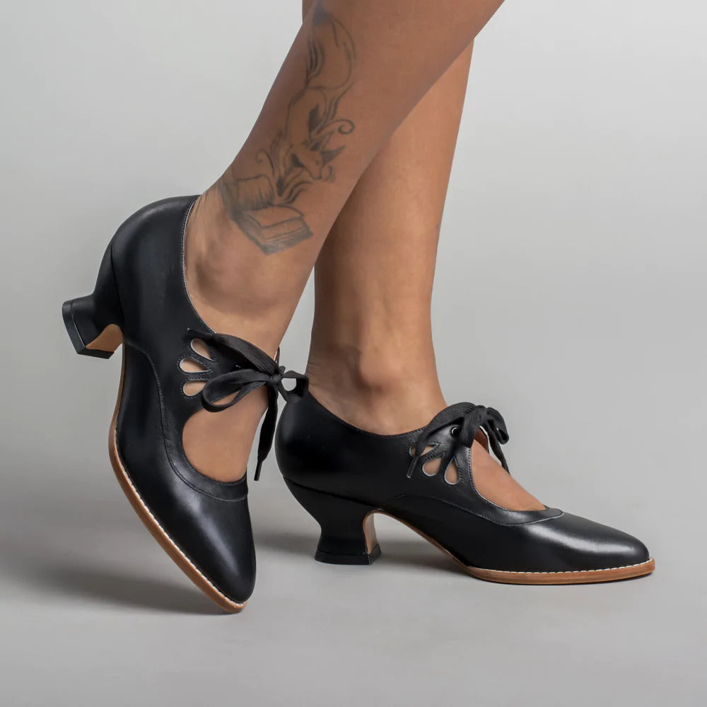 Stephanie – Elegante Schnürstiefeletten mit hohem Absatz