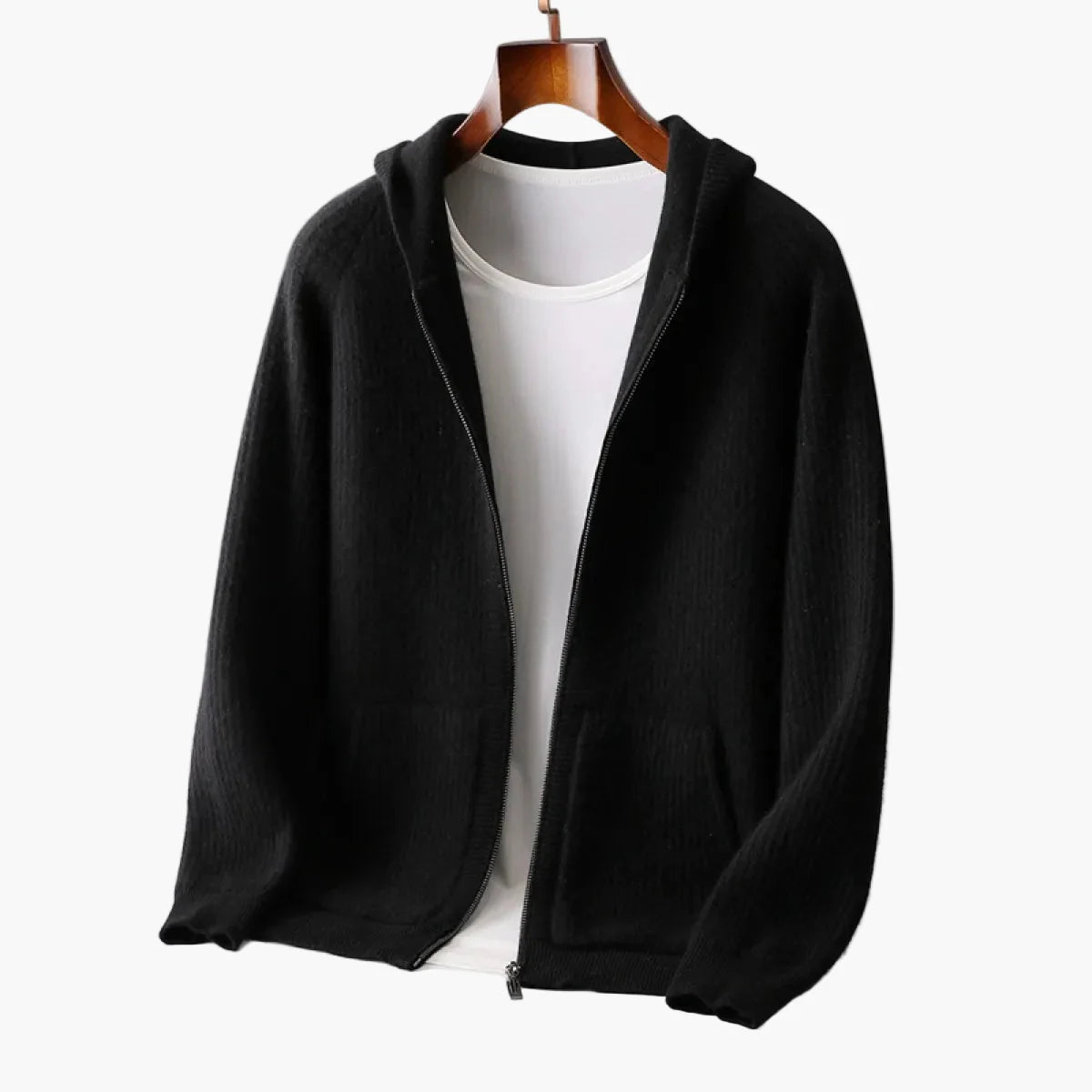 Herren Premium Hoodie mit Kapuze – Moderner Strick Pullover für Alltag & Freizeit