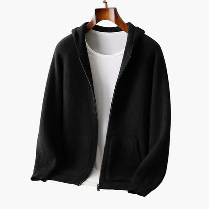 Herren Premium Hoodie mit Kapuze – Moderner Strick Pullover für Alltag & Freizeit