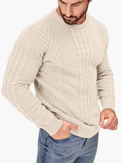 Herren Strickpullover Grobstrick Modern Casual Winterpullover