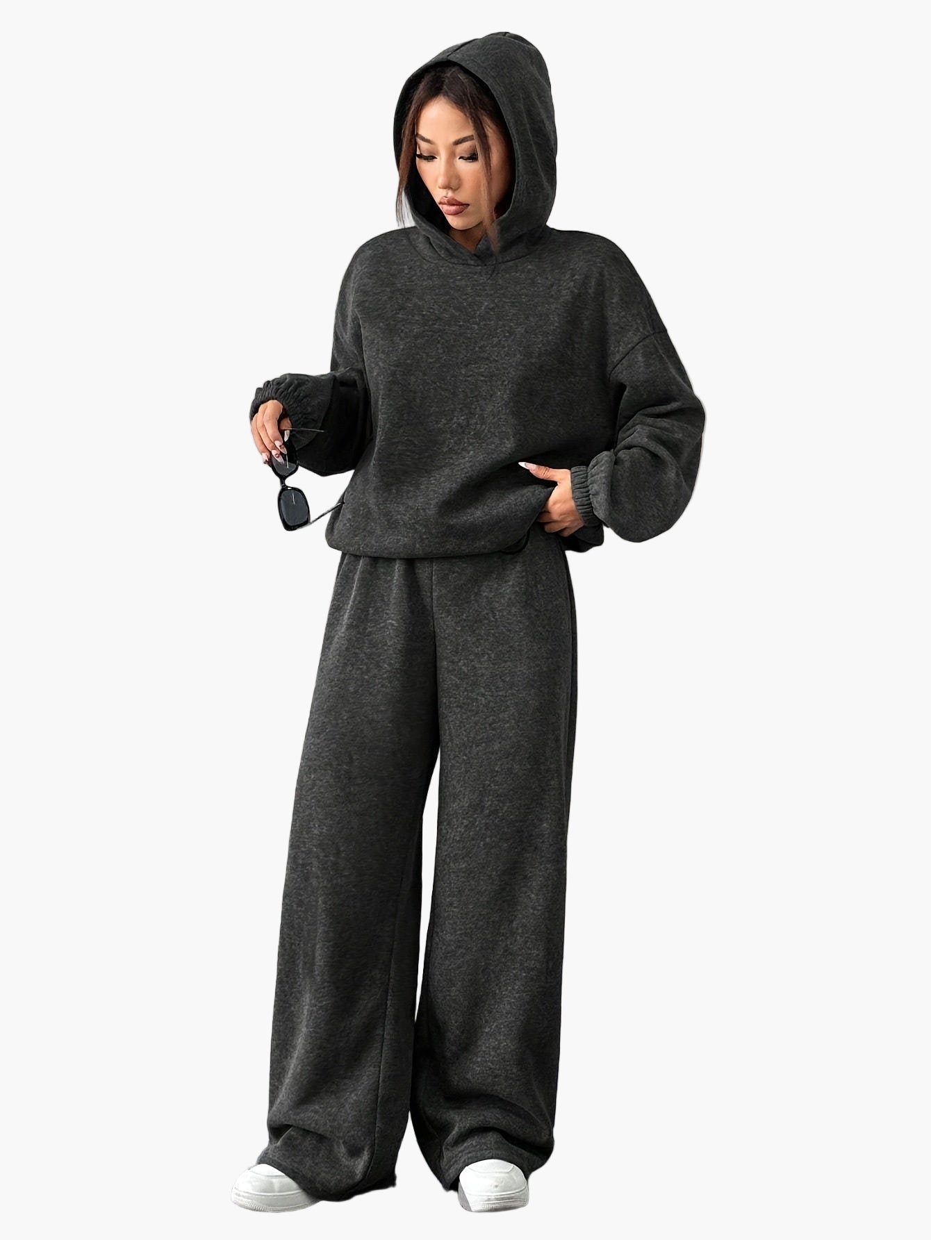 Damen Freizeit Hoodie & Jogginghose Set – Bequemer Loungewear Trainingsanzug für Herbst und Winter