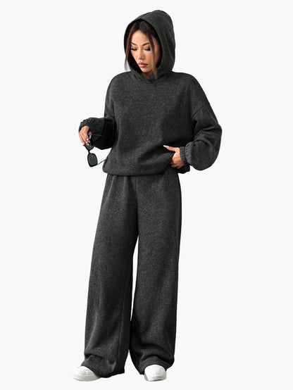 Damen Freizeit Hoodie & Jogginghose Set – Bequemer Loungewear Trainingsanzug für Herbst und Winter