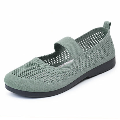 Brenda – Atmungsaktive fliegende Woven Damenschuhe mit weichem Boden