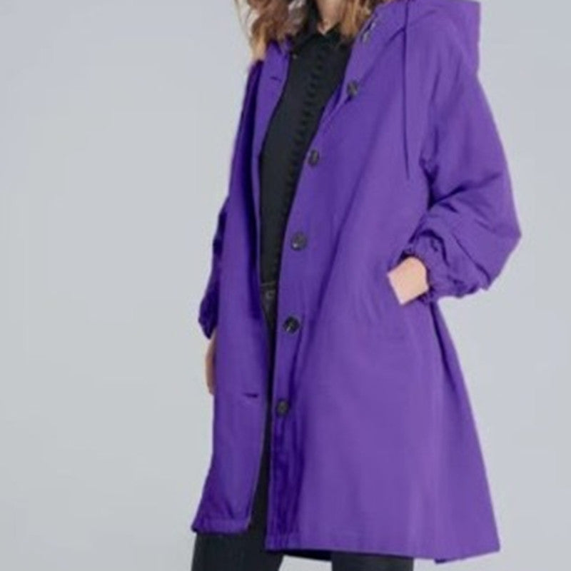 Damen Übergangsjacke mit Kapuze – Lässiger Mantel für Alltag und Freizeit