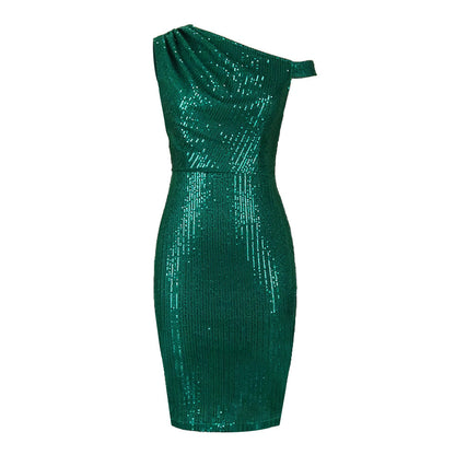 Sarah – Ein Schulterloses Ärmelloses Wickelkleid