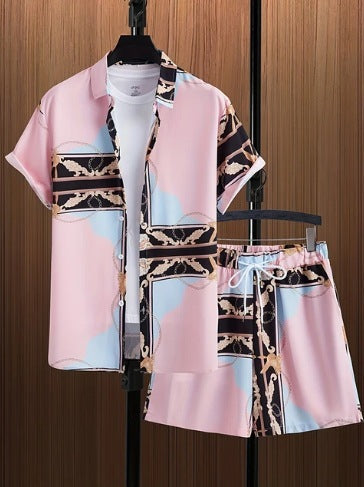 Gabriel – Legeres Herrenhemd und Shorts Set