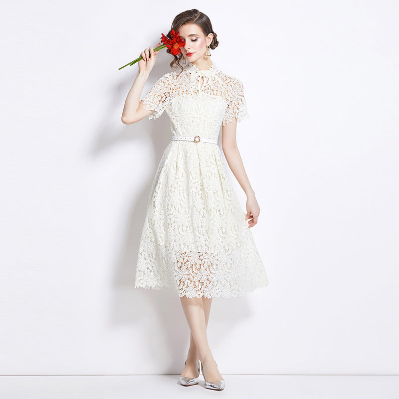 Damen Elegantes Spitzenkleid für besondere Anlässe – Mid Waist, Festlich, Stilvoll