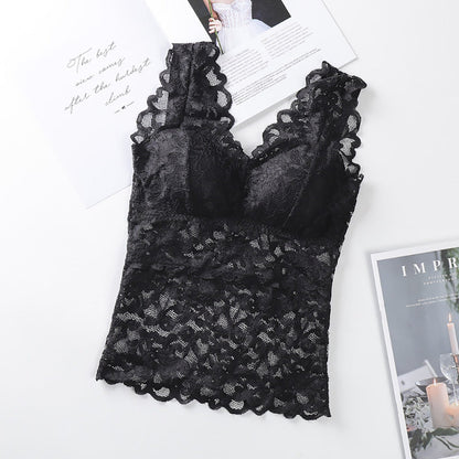 Carol – Damen Tube Top mit Spitze und Brustpolster