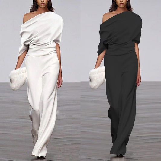 Angela – Lässiger Jumpsuit mit weitem Schnitt in einfarbig