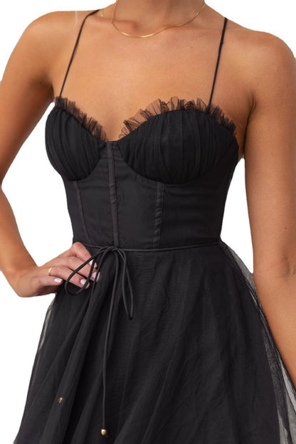 Vanessa – Partykleid mit Mesh für den Abend