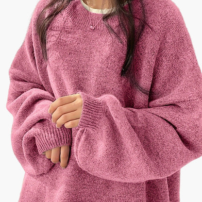 Damen Oversize Pullover Lockerer Casual Style für Herbst und Winter