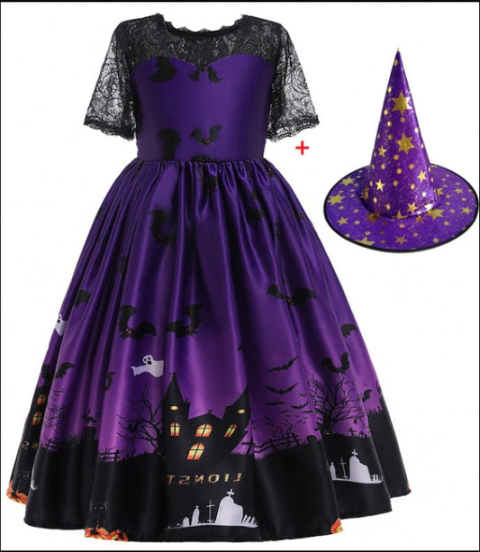 Sophie – Halloween Prinzessinkleid mit Halloween-Print