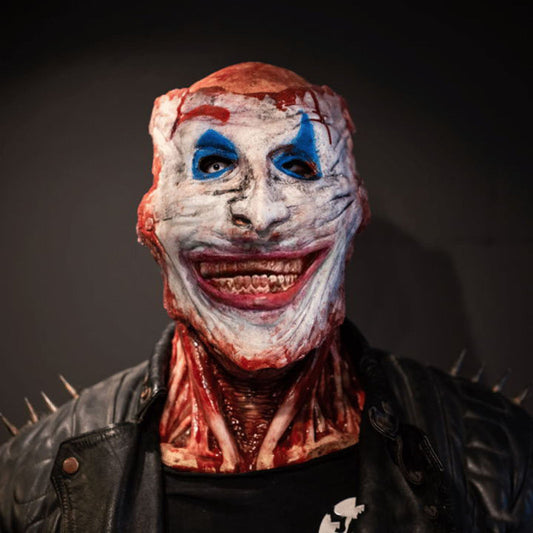 Halloween Latex Maske für Erwachsene – Gruselige DIY Horror-Clown Kopfhaube für Kostüm & Party