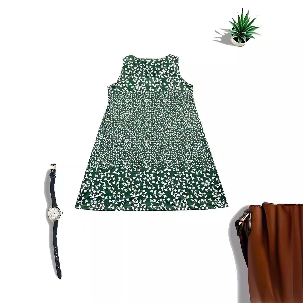Julie – Ärmelloses Kleid mit kleinem Blumenmuster