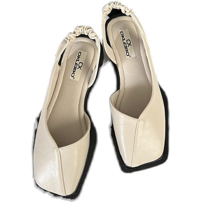 Karen – Modische Schuhe mit Quadratischem Absatz und Freier Ferse