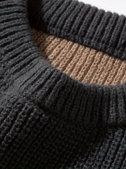 Herren Strickpullover im lässigen Streifen-Design für Herbst und Winter
