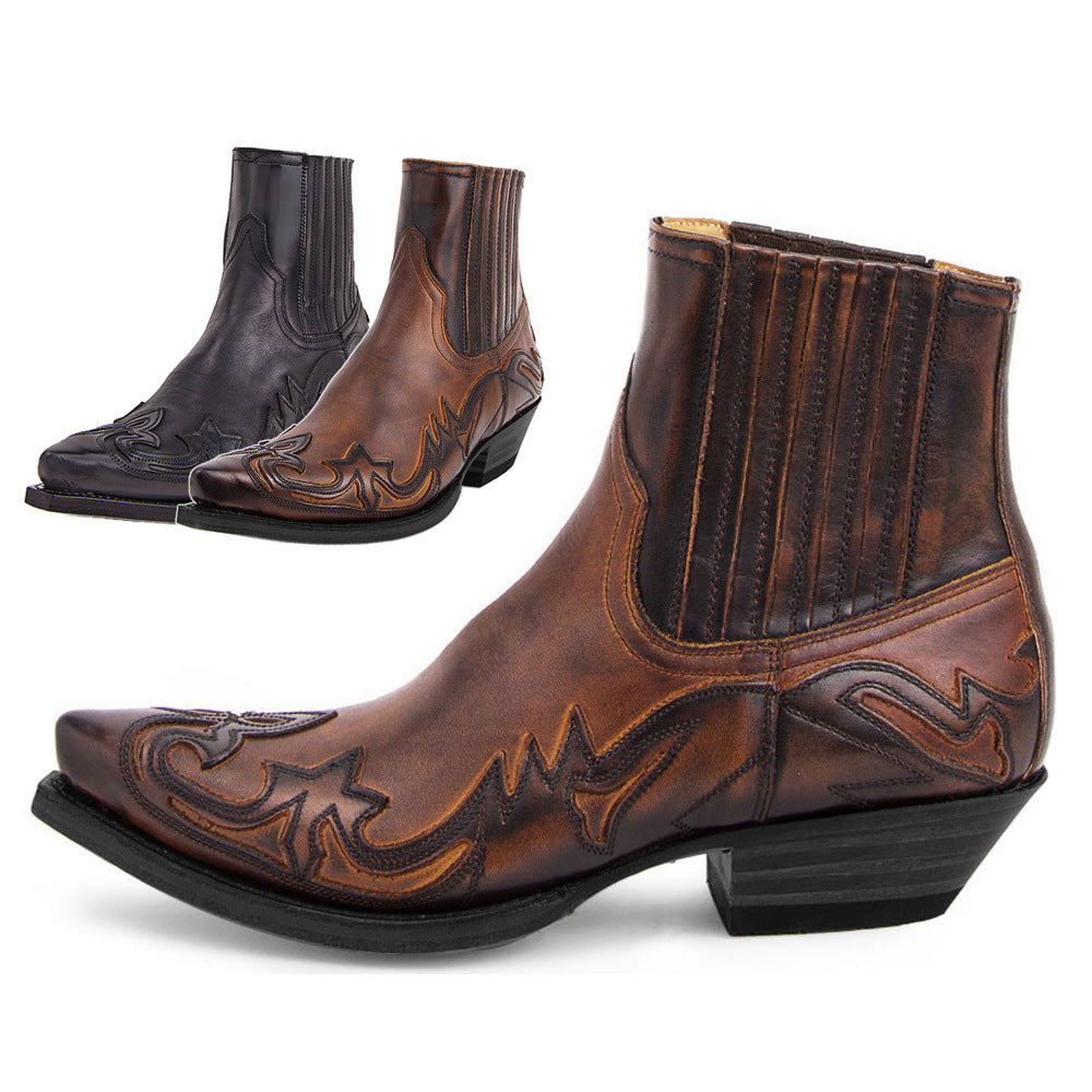 Spencer – Veganleder Cowboy Stiefel in Neutral