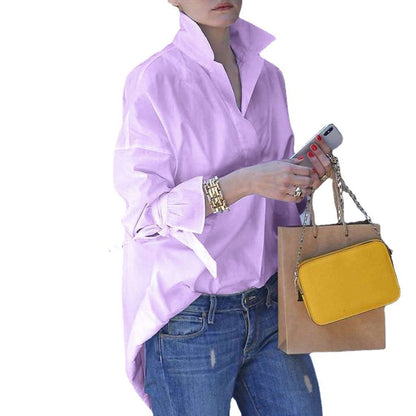 Damen Oversized Klassisches Hemd – Lässiger Business- und Freizeit-Look
