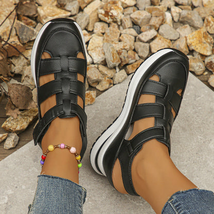 Heidi – Atmungsaktive Wedge-Schuhe mit offenem Zehenbereich